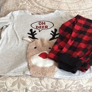 Holiday time pajamas size Large 12/14 excellent freshly laundered